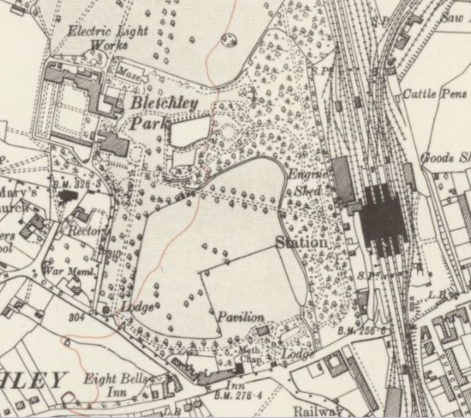 Milton Keynes - Bletchley Park : Map credit National Library of Scotland